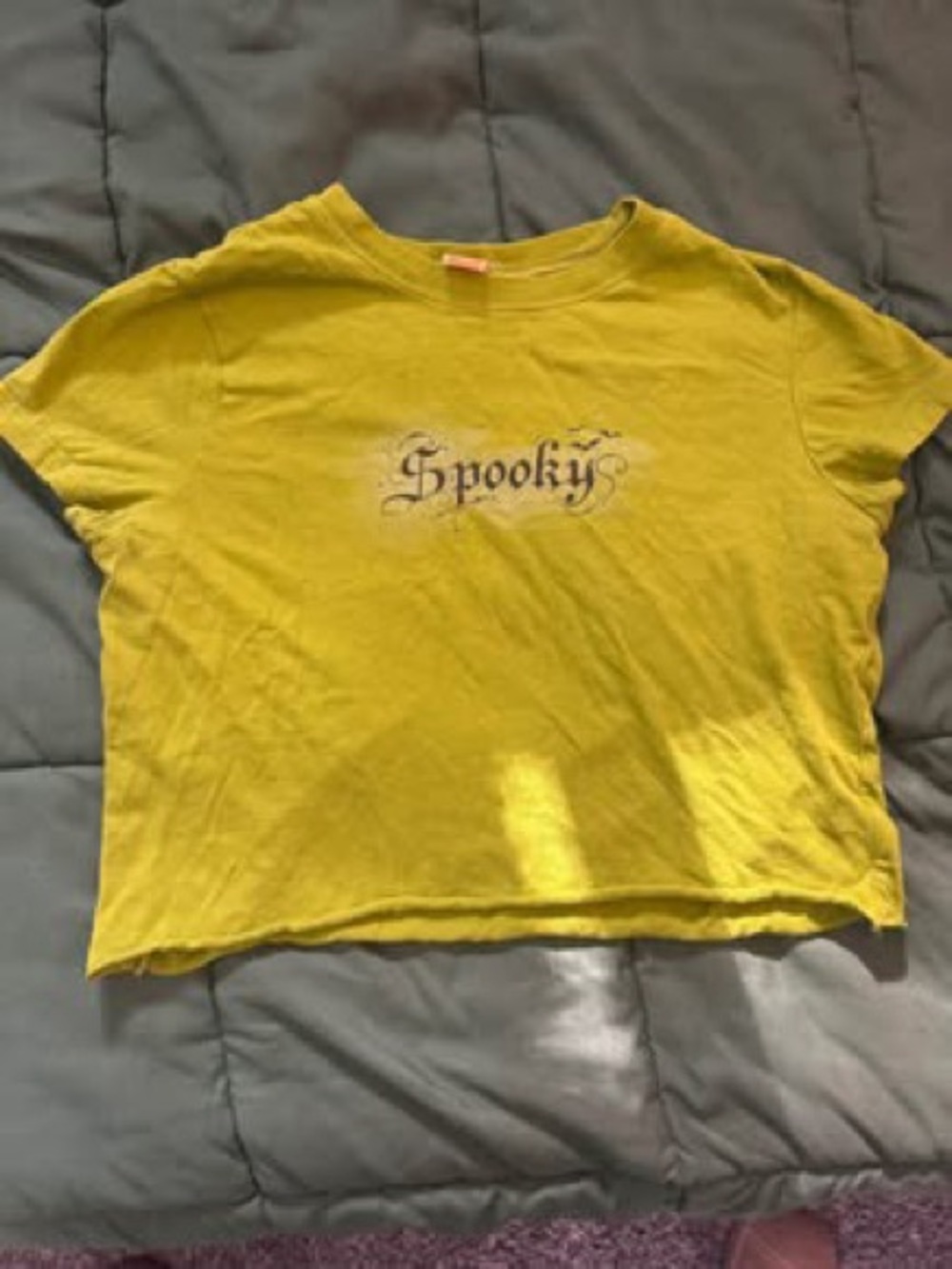 Spooky Graphic Tee - Yellow Kids Top